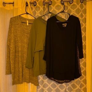 Latched Mama bundle of 3 maternity/nursing tops